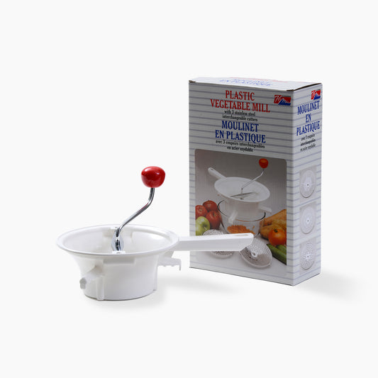 19 cm Vegetable Mill with 3 Stainless Steel Inter Changeable Cutters