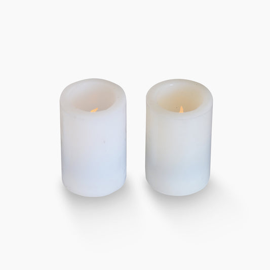 3 Pieces LED Lights Flameless Pillar Candles