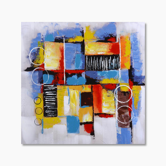 Abstract Modesty Square Wall Art Printed Fabric Frame