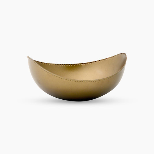 Celine Etched Metal Oval Bowl