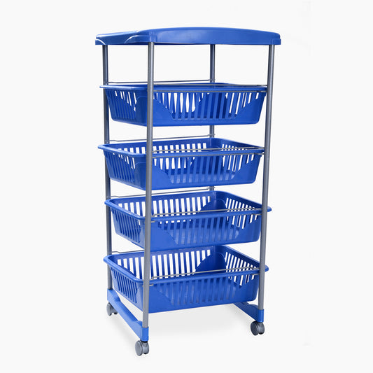 Athens Rolling Cart with 4 Removable baskets and Tray