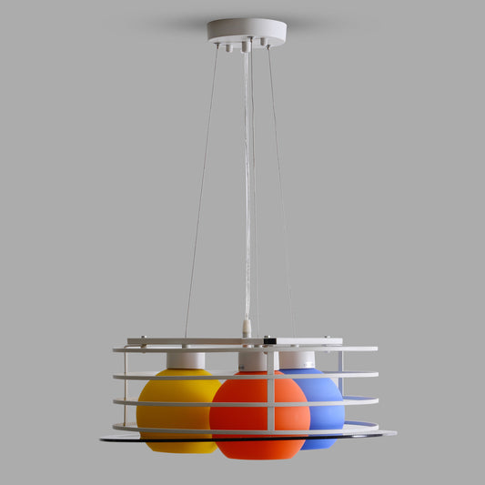 Color Wheel 3 Lights Round Pendent Lamp