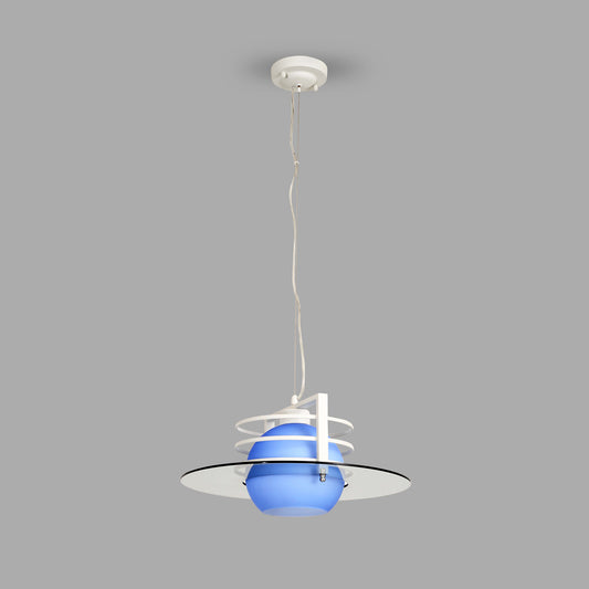 Baby Blue Single Light Round Pendent Lamp