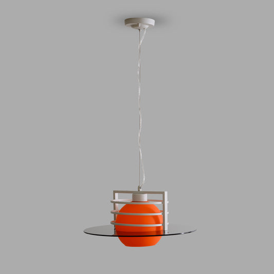 Marygold Orange Single Light Round Pendent Lamp