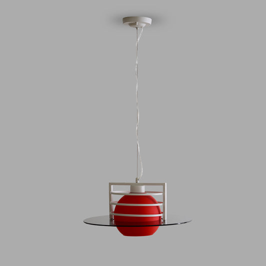 Ferrari Red Single Light Round Pendent Lamp