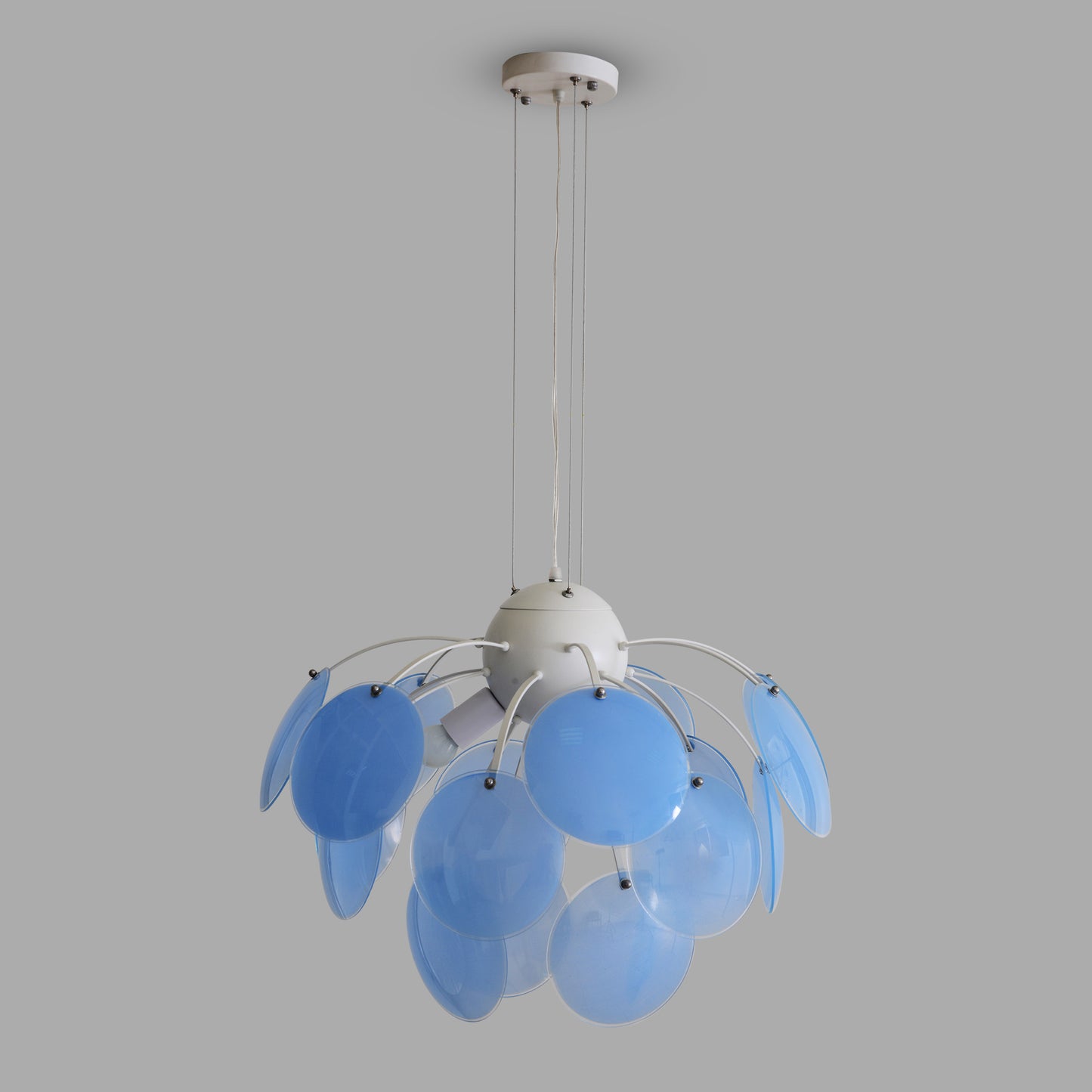 Baby Blue Glass 3 Lights Pendent Lamp