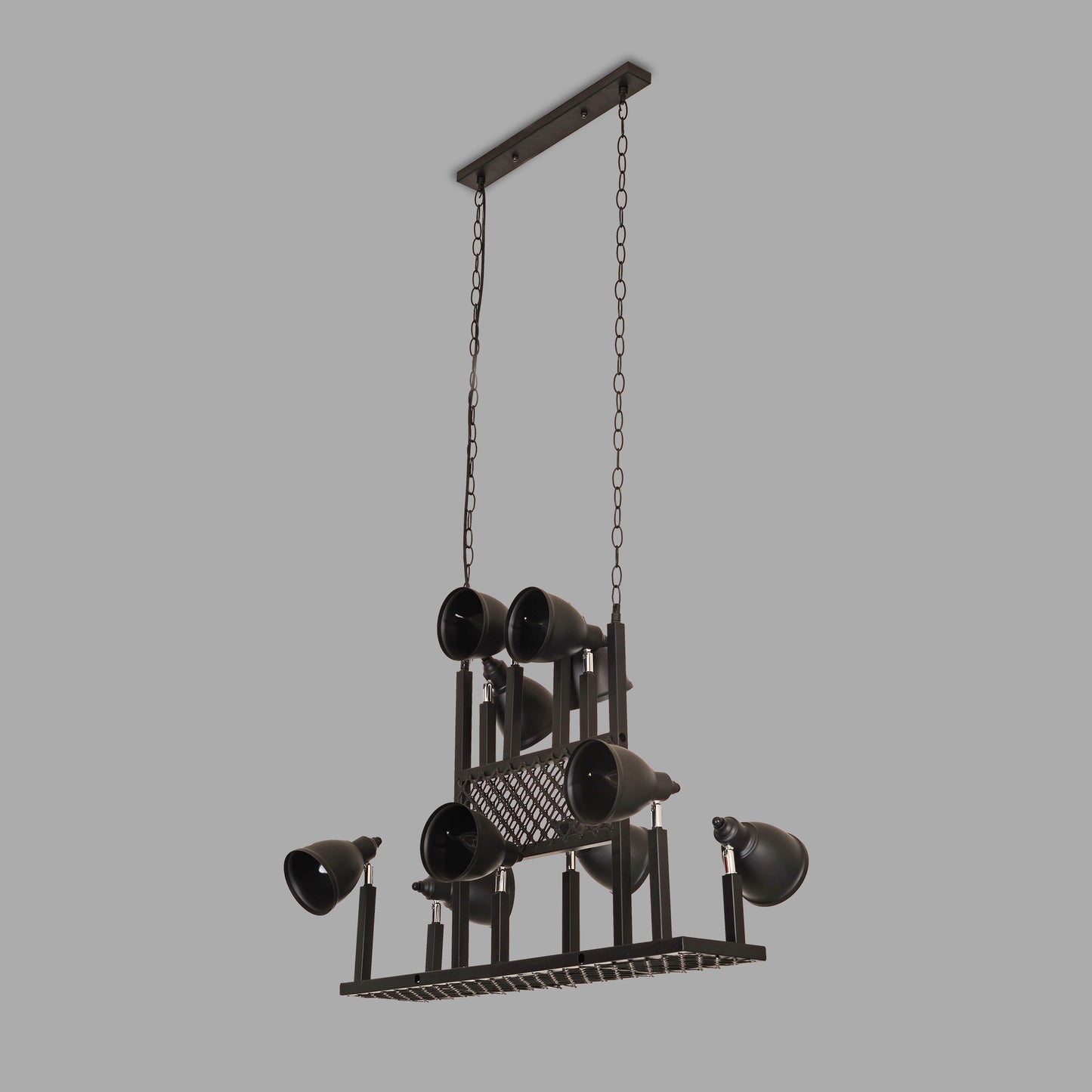 Stage10 Lights 2 Levels Vintage Mat Black Deco. Chandelier