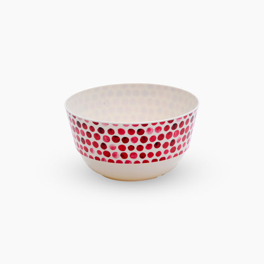 Dotted Plastic Pop Corn-Cereal Bowl Set of 6