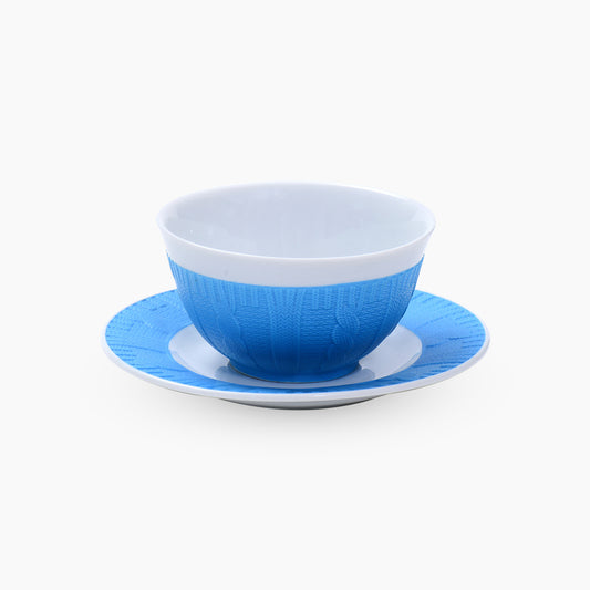 set of Blue 6 bowls and 6 saucers