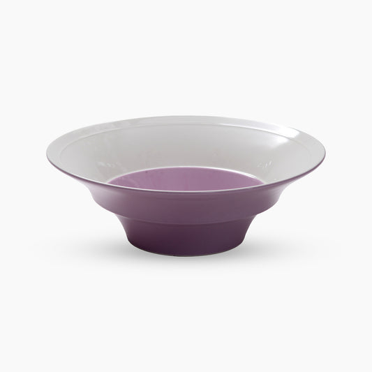 Light Purple White Porcelain Large Salad Bowl