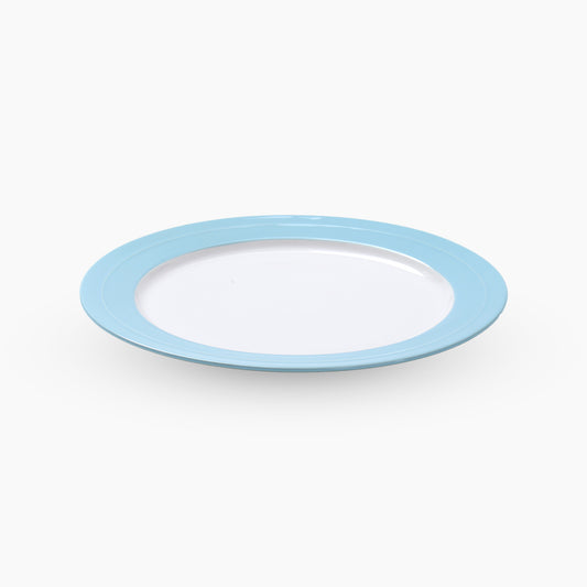 Light Blue White Dinner Plate