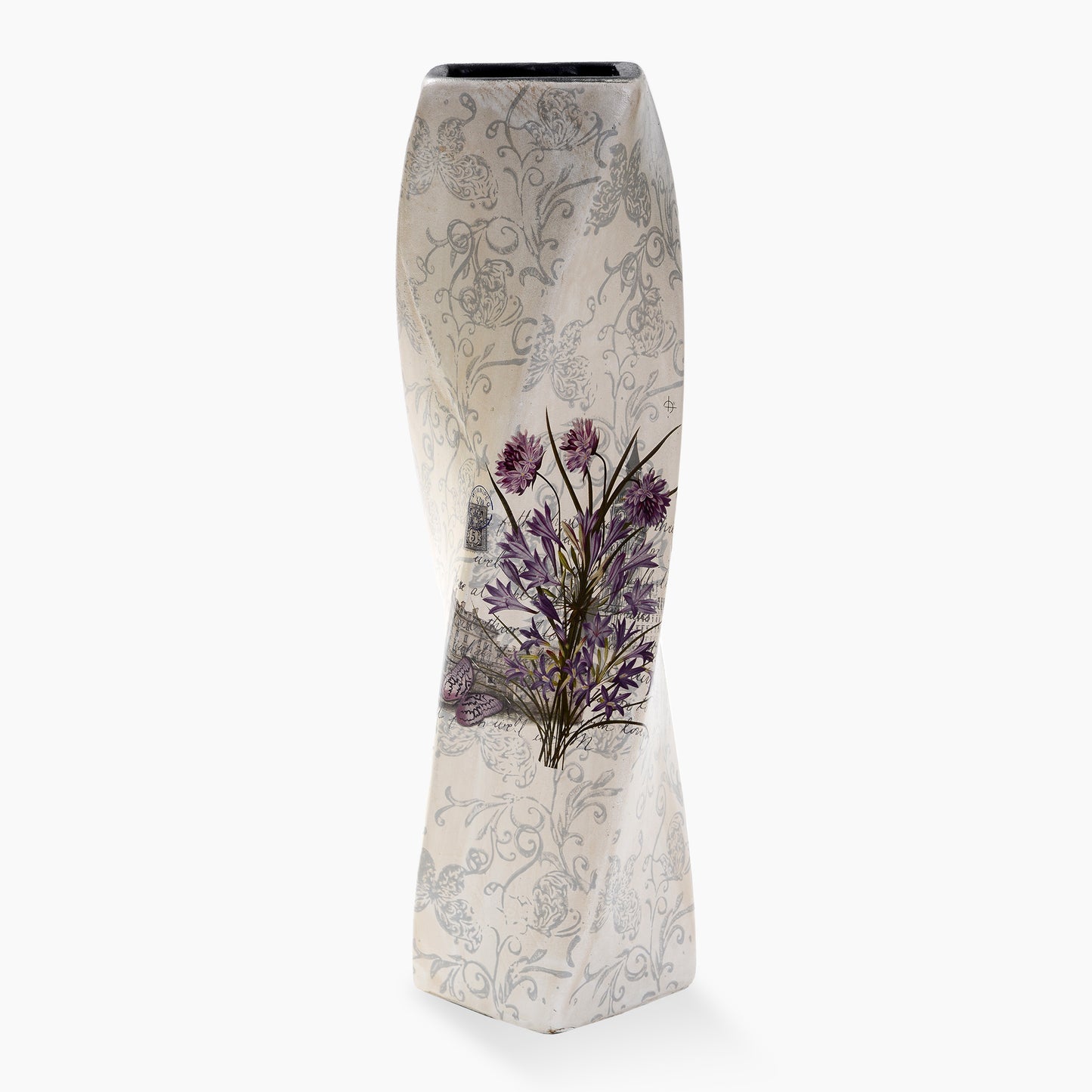 Beautiful twisted ceramic vase
