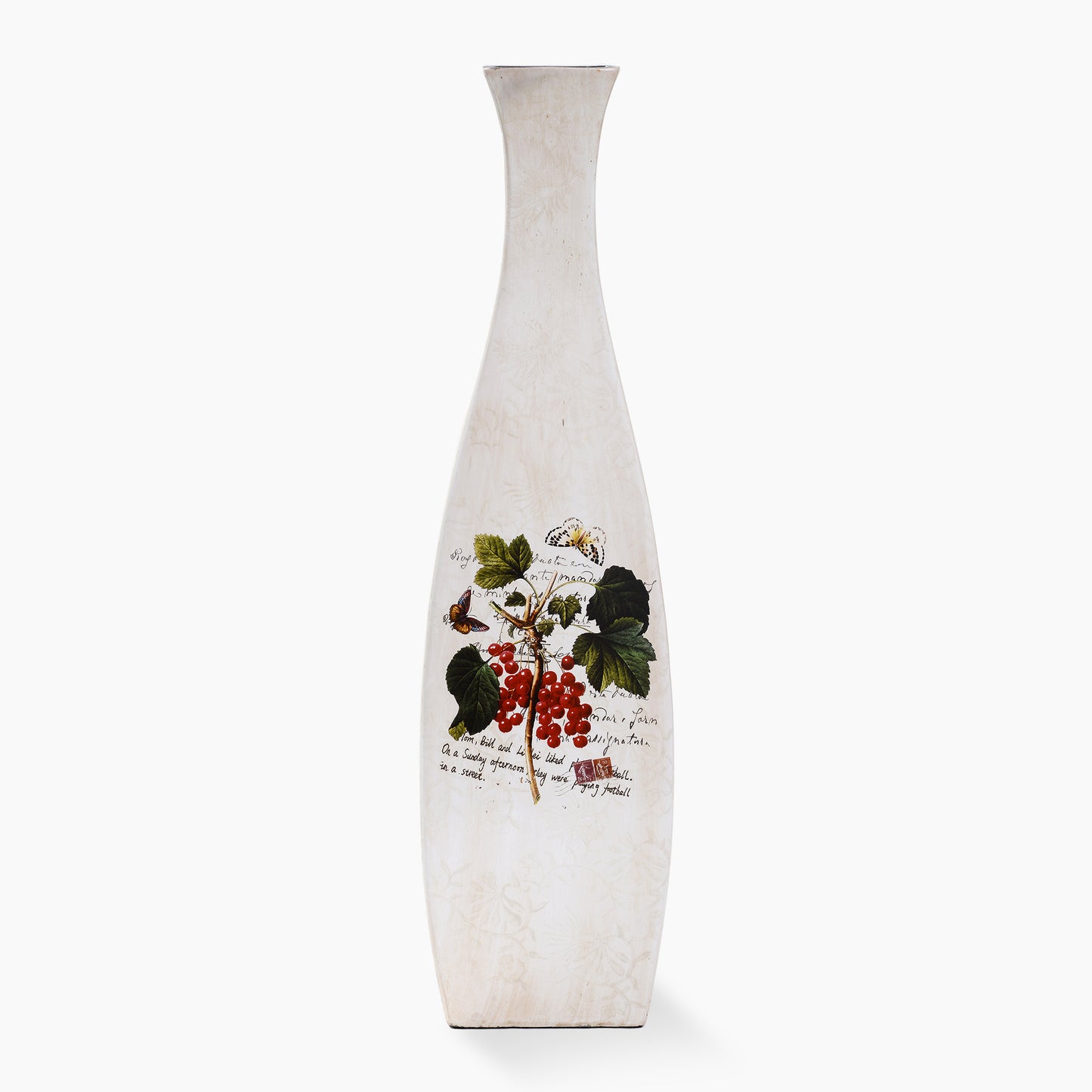 Narrow neck large ceramic vase