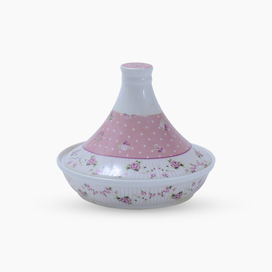 Pink and White Moroccan Tagine Pot