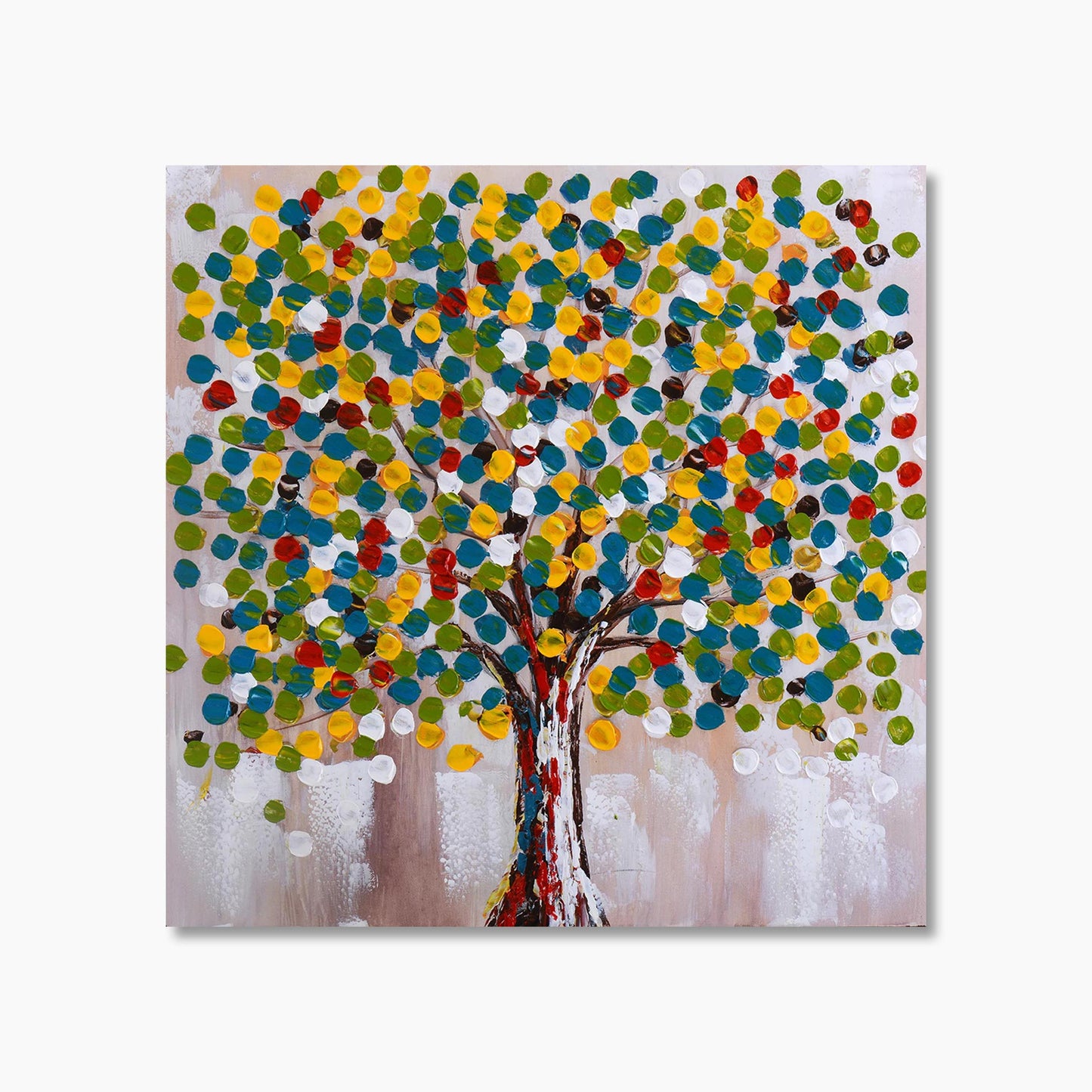 Tree of Joy Square Wall Art Printed Fabric Frame