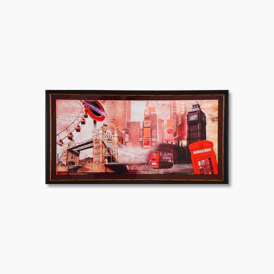 The London Hustle UV Acrylic Glass Mdf Wall Frame