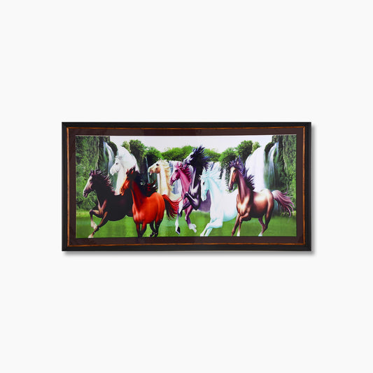 Heavenly Wild Horses UV Acrylic Glass Mdf Wall Frame