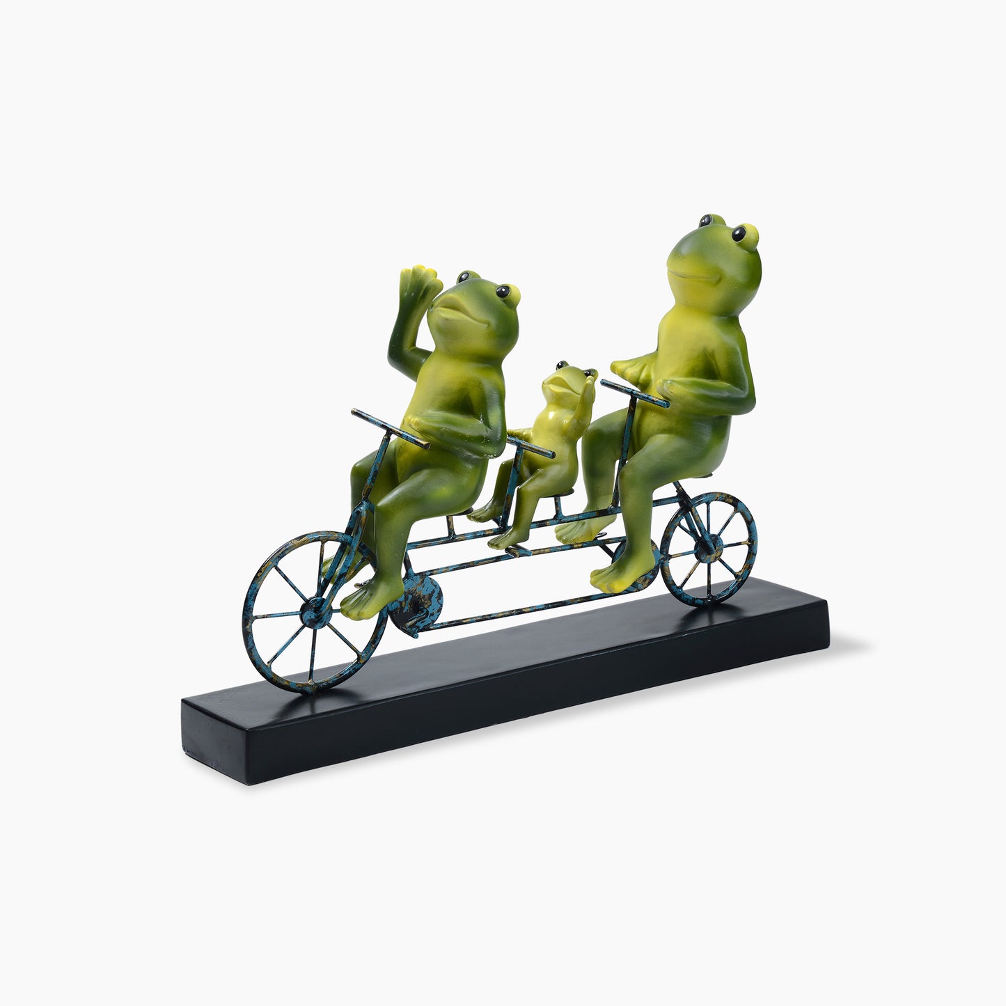 Froggy Day on a Bike Resin Display Figurine