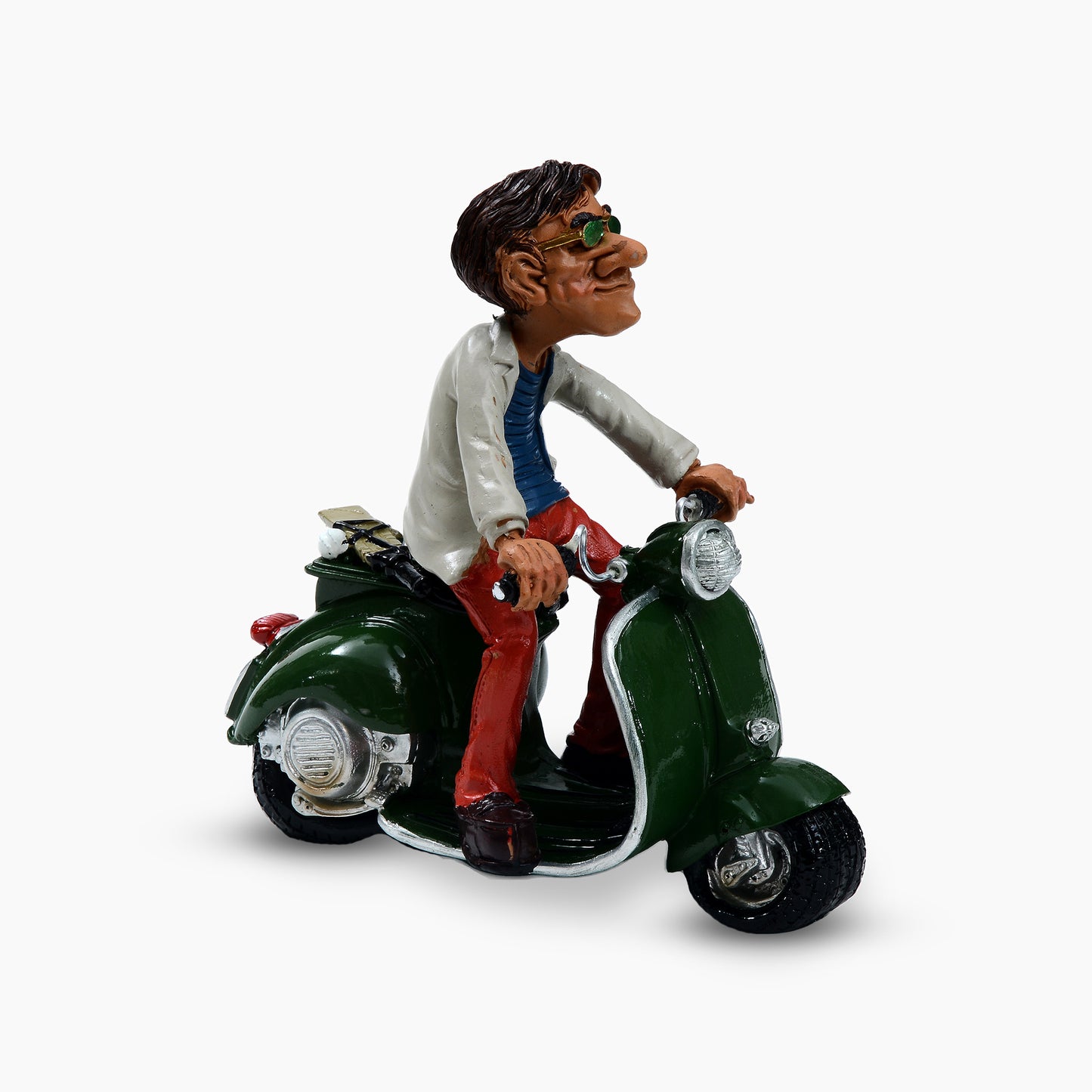 A Free Day Scooter Ride Ceramic Display Figurine