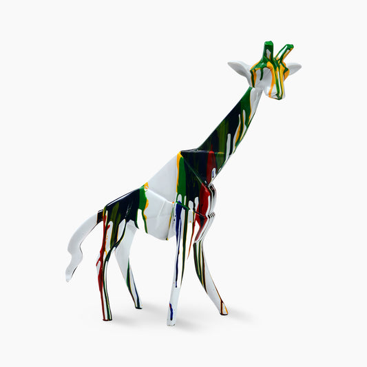 Graffiti Giraffe in Colored Resin Display Figurine
