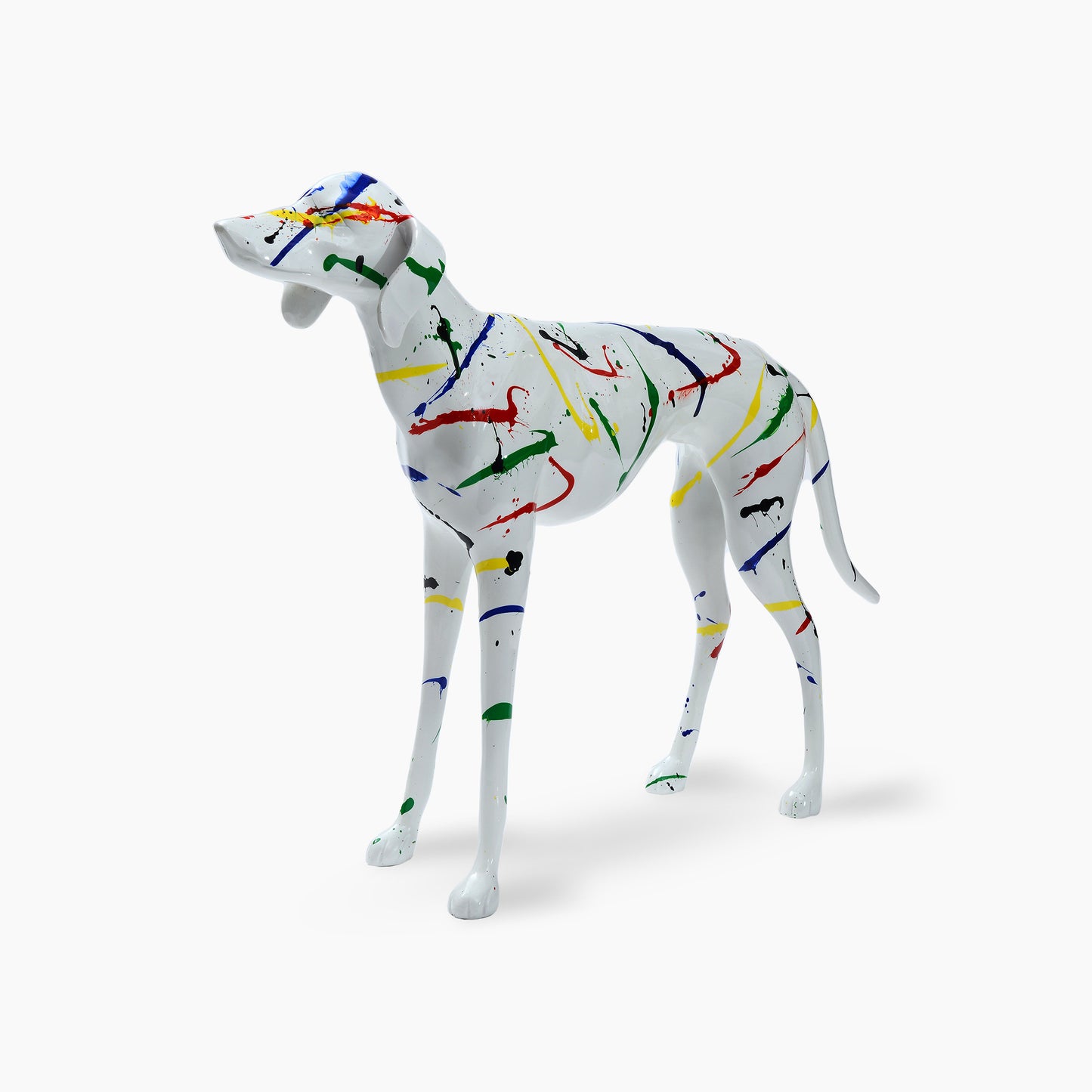 Color Dip Greyhound Resin Display Figurine