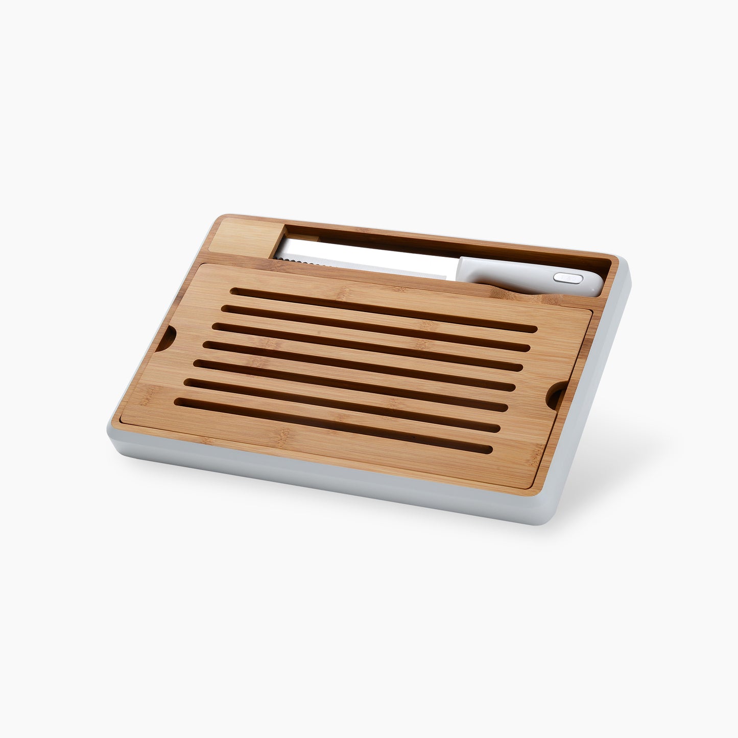 Wood Bread Cutting Board with a Bread Knife